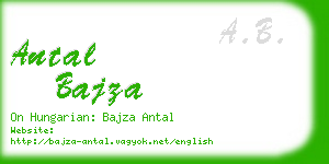 antal bajza business card